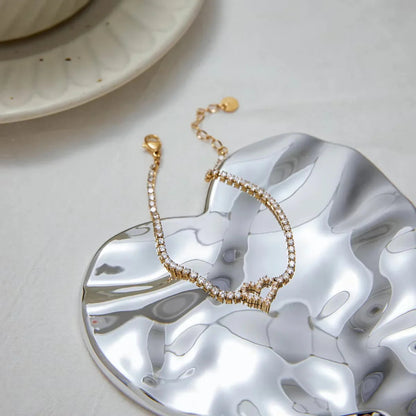 [Gaonasi]Patrice Diamond Heart Bracelet