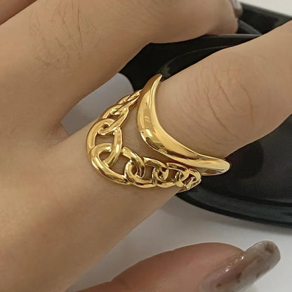 [Gaonasi]Paisley Gold Arc Ring