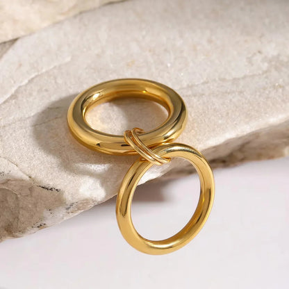 [Gaonasi]Dune Stacked Gold Ring