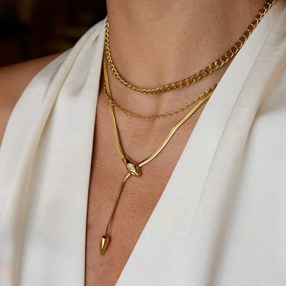 [Gaonasi]Ysolde Gold Chain Necklace