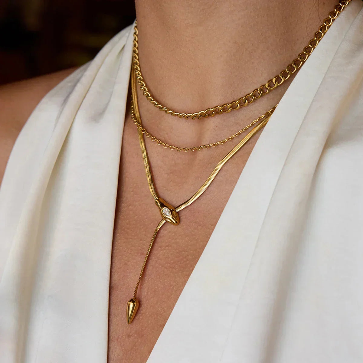[Gaonasi]Loraine Gold Chain Necklace
