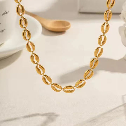[Gaonasi]Pacifica Gold Seashell Necklace