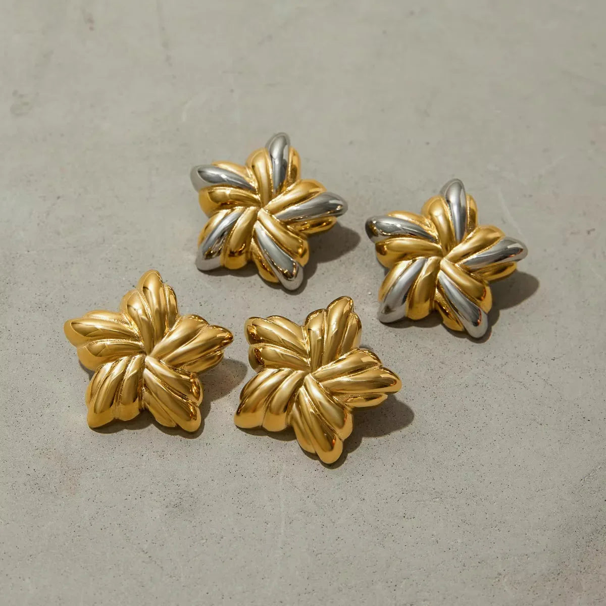 [Gaonasi]Thymes Gold Star Earrings