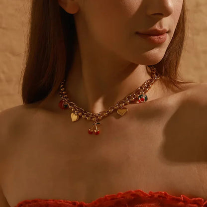 [Gaonasi]Kai Gold Cherry Necklace