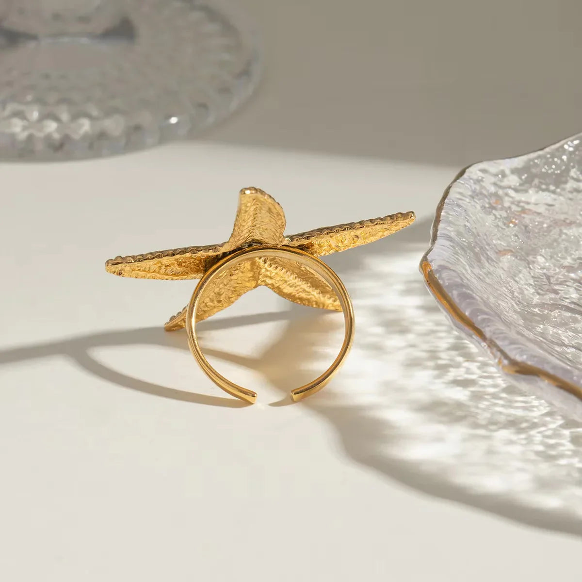 [Gaonasi]Seabreeze Gold Starfish Ring