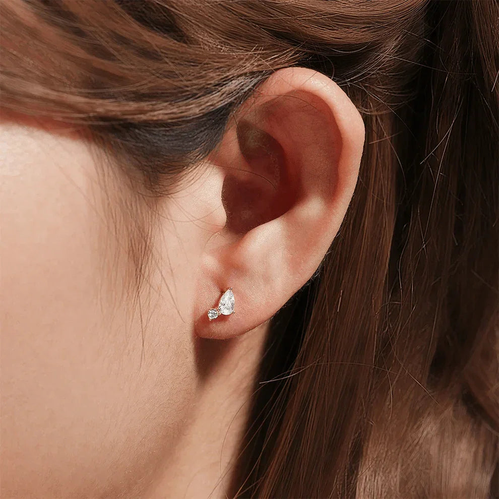 [Gaonasi]Kate Flat Back Diamond Stud