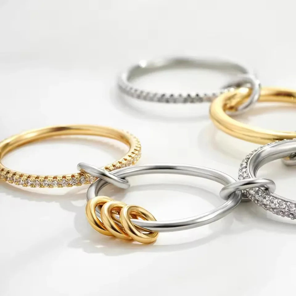 [Gaonasi]Collina Stacked Diamond Ring