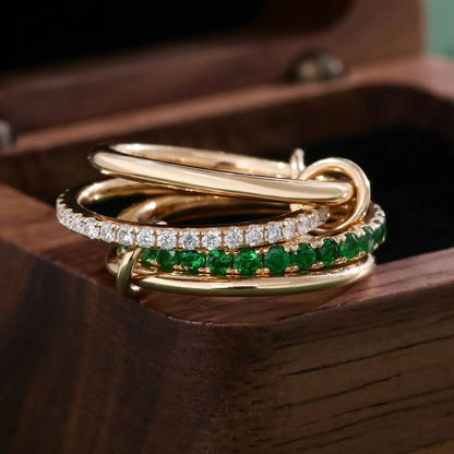 [Gaonasi]Imani Stacked Diamond Ring