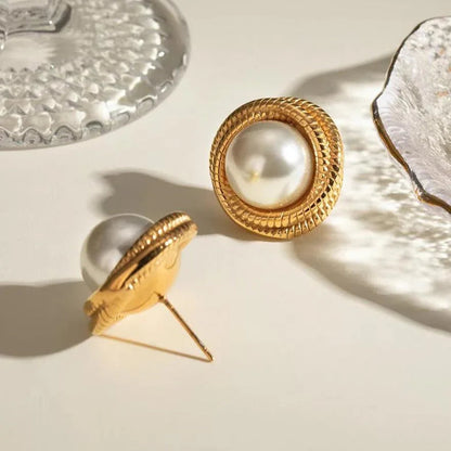 [Gaonasi]Aqua Freshwater Pearl Earrings