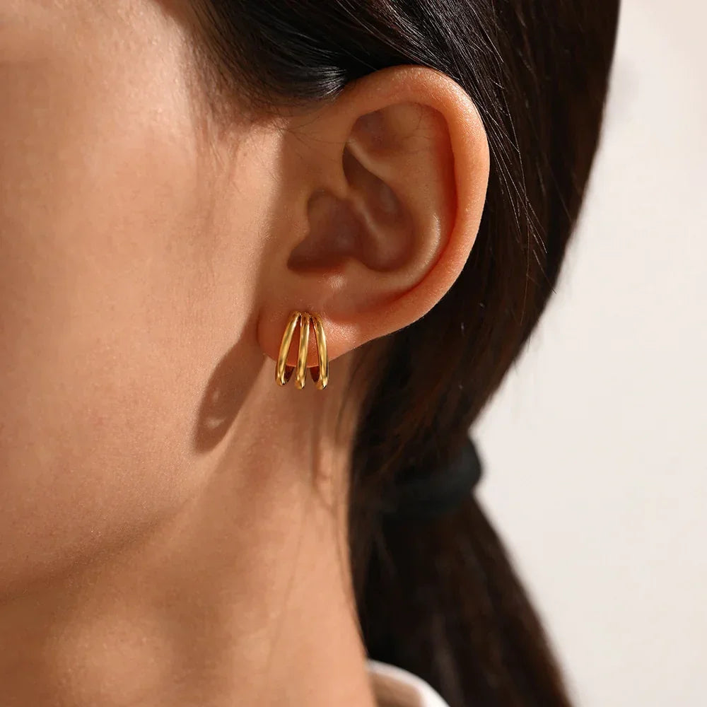 [Gaonasi]Cradle Gold Earrings