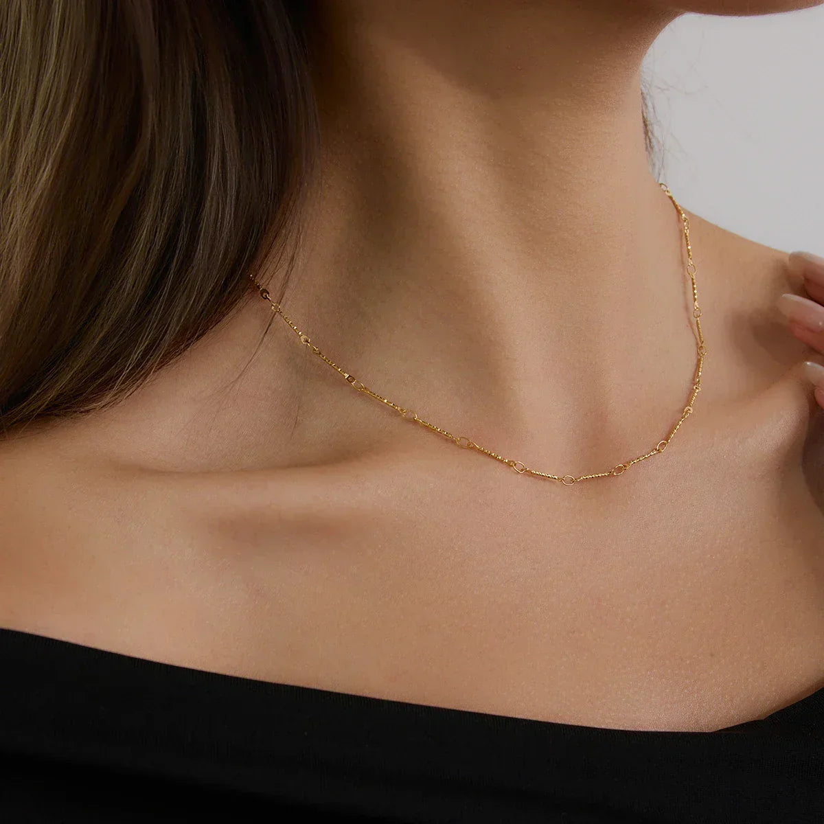 [Gaonasi]Amy Linked Chain Gold Necklace
