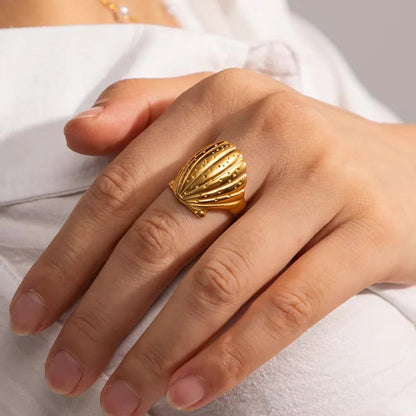 [Gaonasi]Aloha Gold Seashell Ring