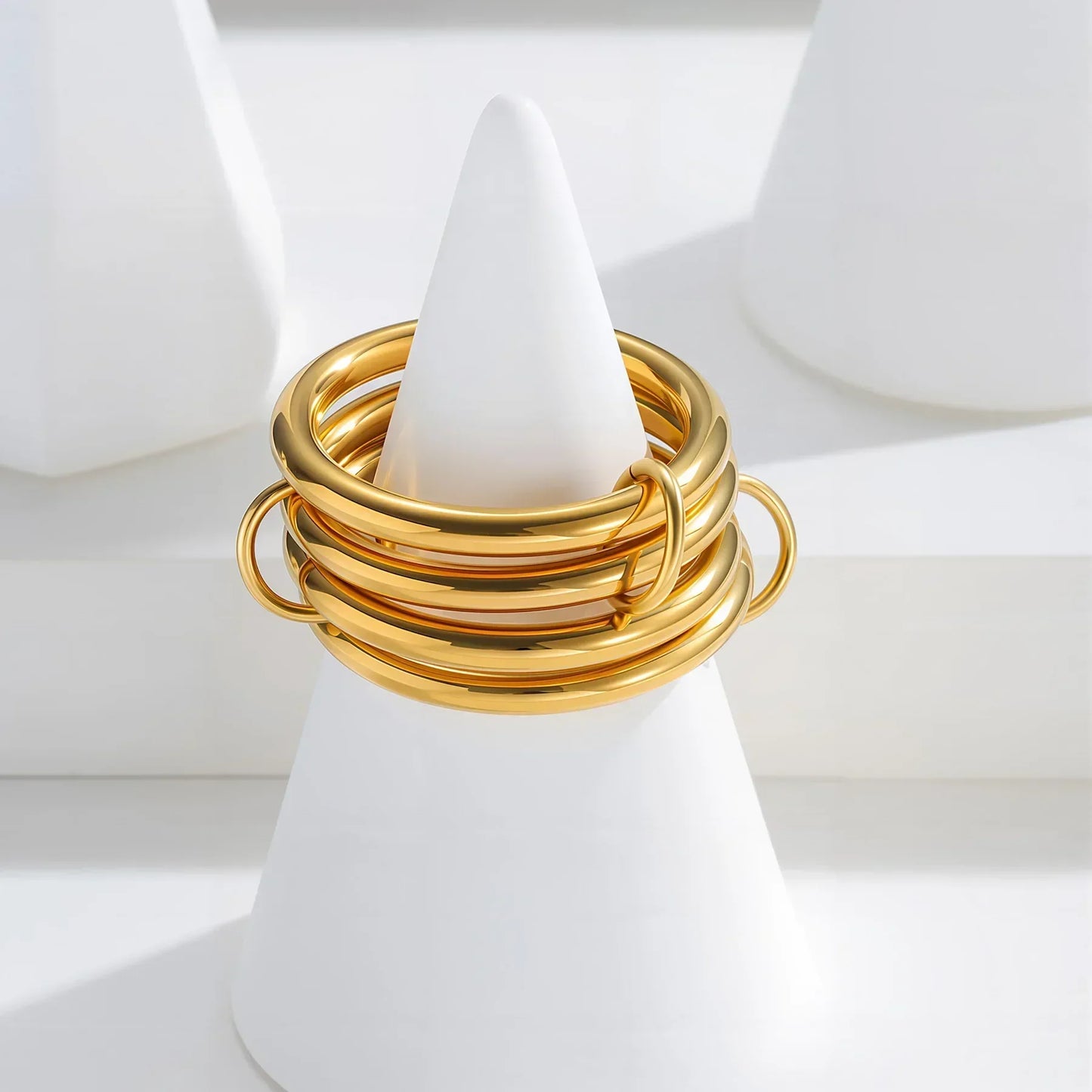 [Gaonasi]Alexandria Two-Tone Stacked Ring