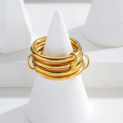 [Gaonasi]Alexandria Two-Tone Stacked Ring
