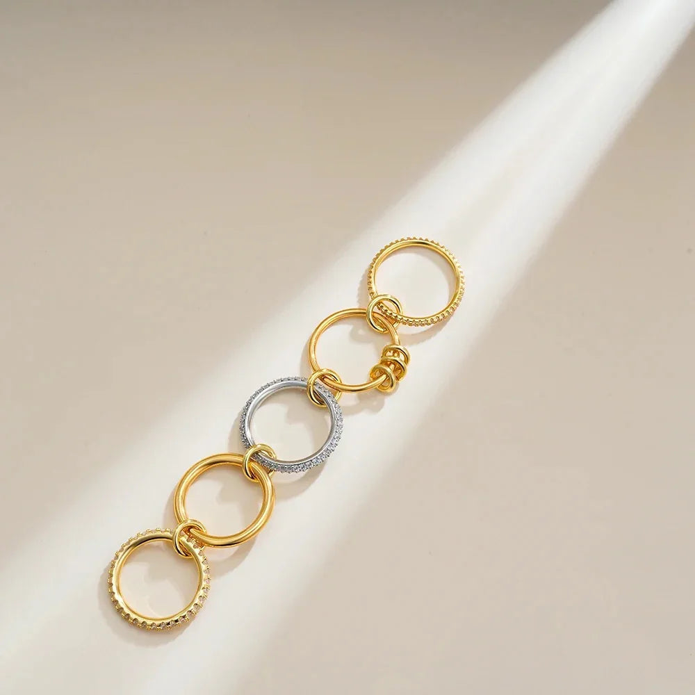 [Gaonasi]Blaise Stacked Diamond Ring