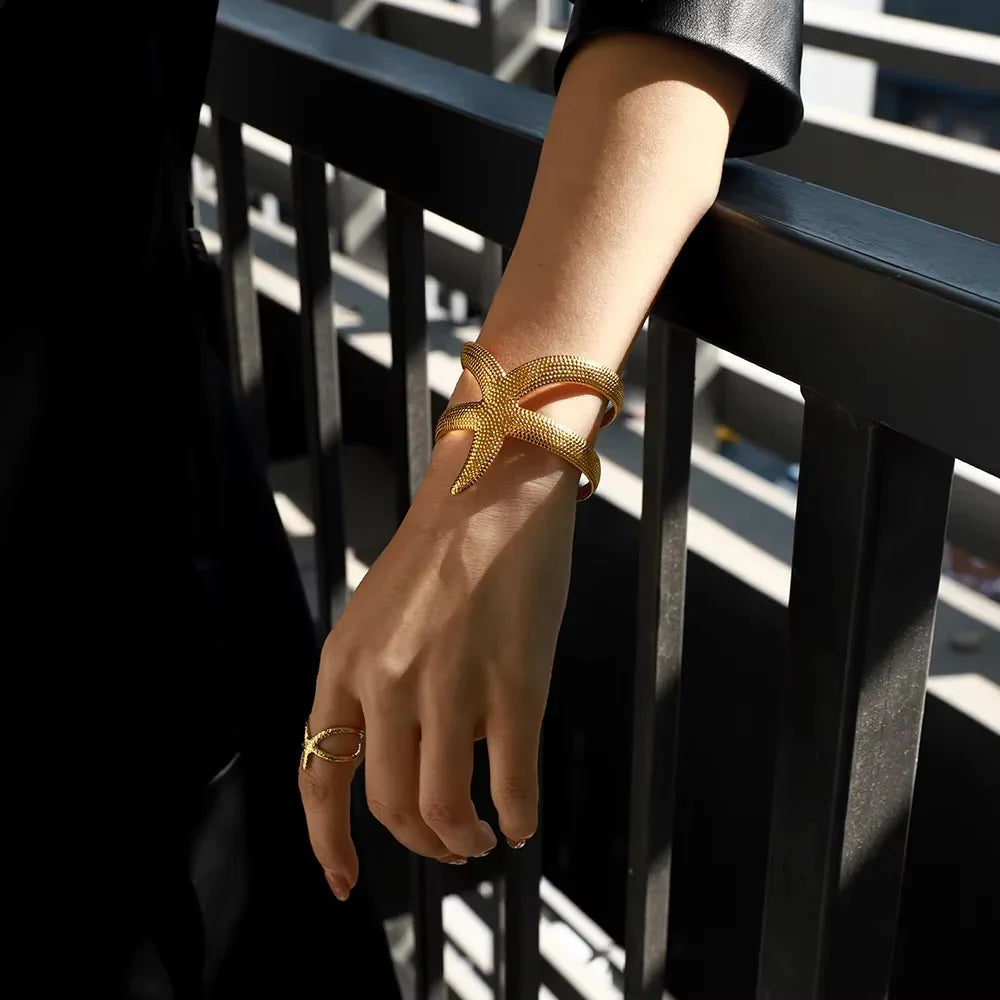 [Gaonasi]Annika Gold Starfish Cuff