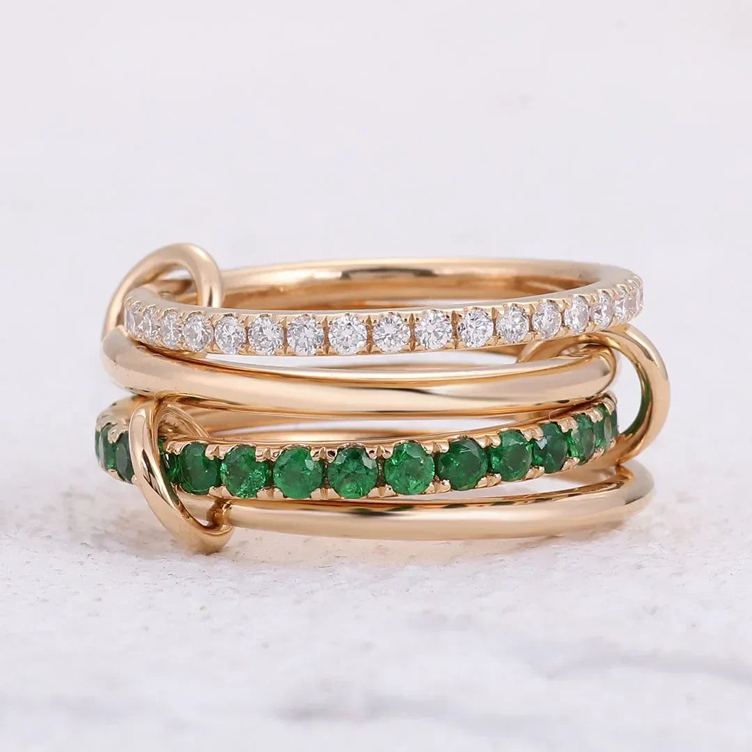 [Gaonasi]Imani Stacked Diamond Ring