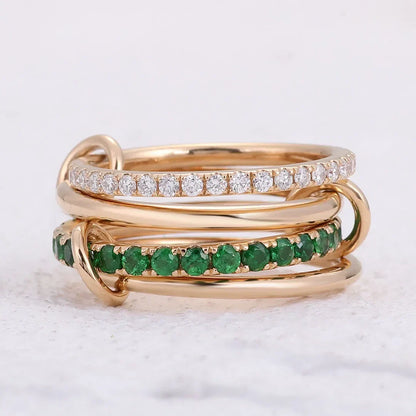 [Gaonasi]Imani Stacked Diamond Ring