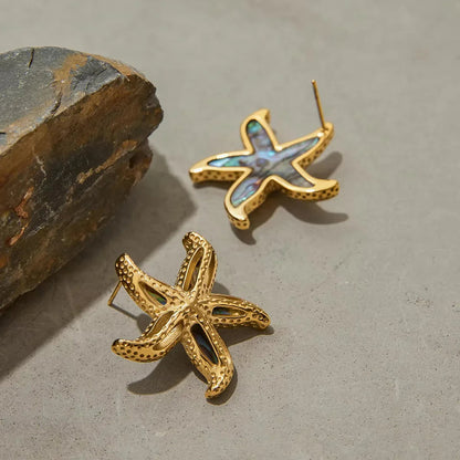 [Gaonasi]Aquatta Gold Starfish Earrings