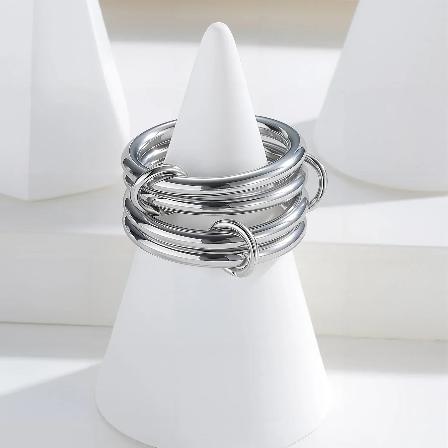 [Gaonasi]Alexandria Two-Tone Stacked Ring