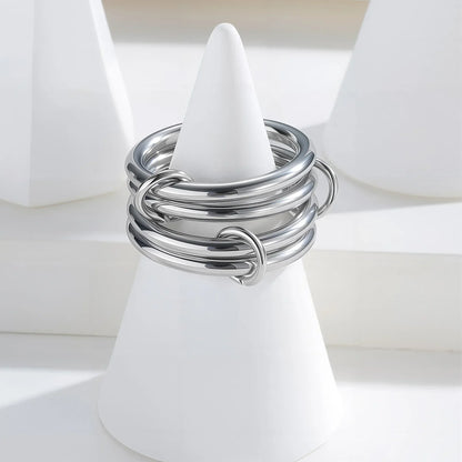 [Gaonasi]Alexandria Two-Tone Stacked Ring