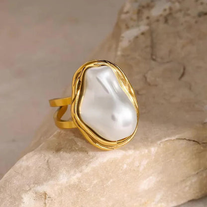 [Gaonasi]Charis Gold Pearl Ring