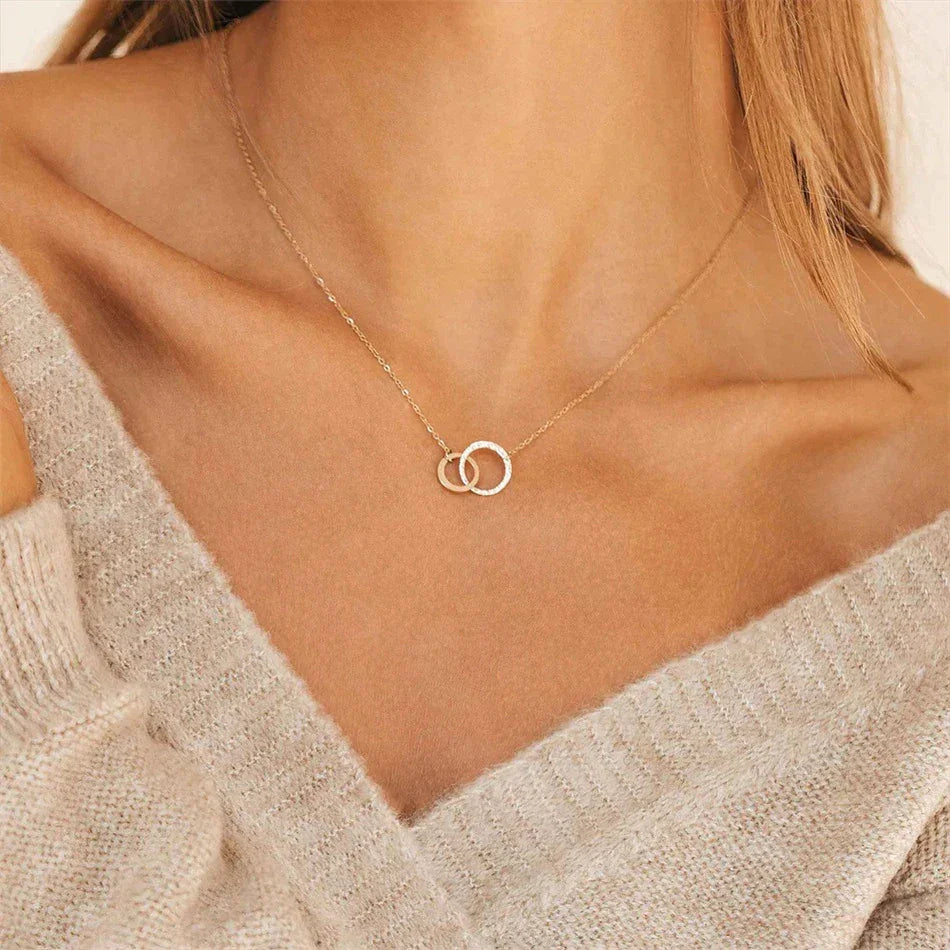 [Gaonasi]Isabelle Gold Hoop Necklace