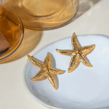 [Gaonasi]Serene Gold Starfish Earrings