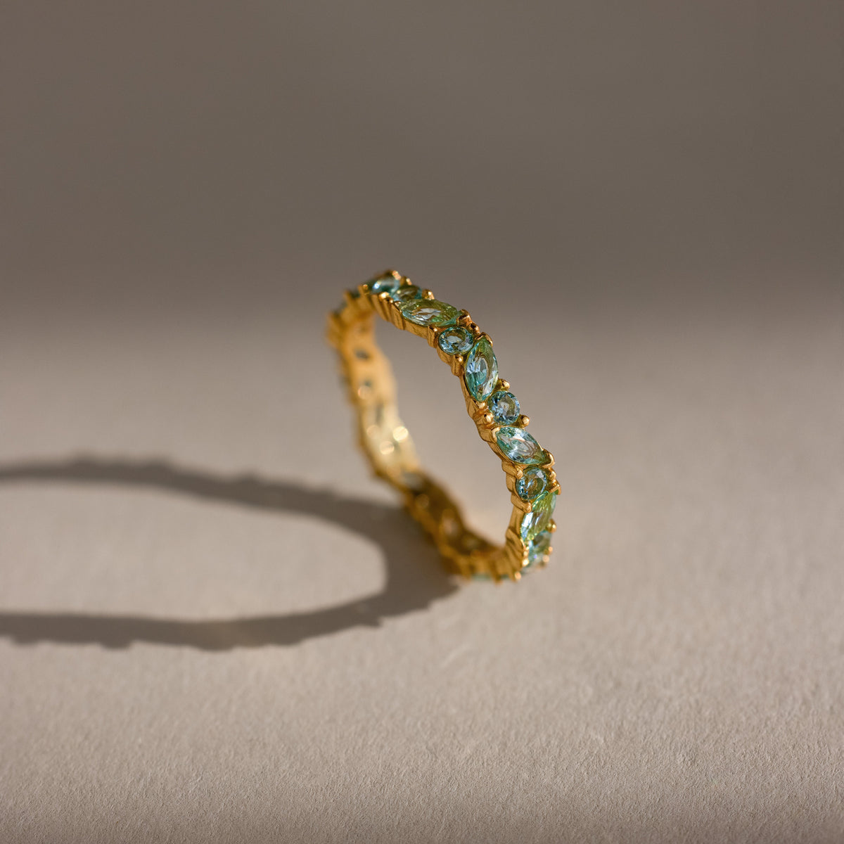 Staggered Marquise Birthstone Ring