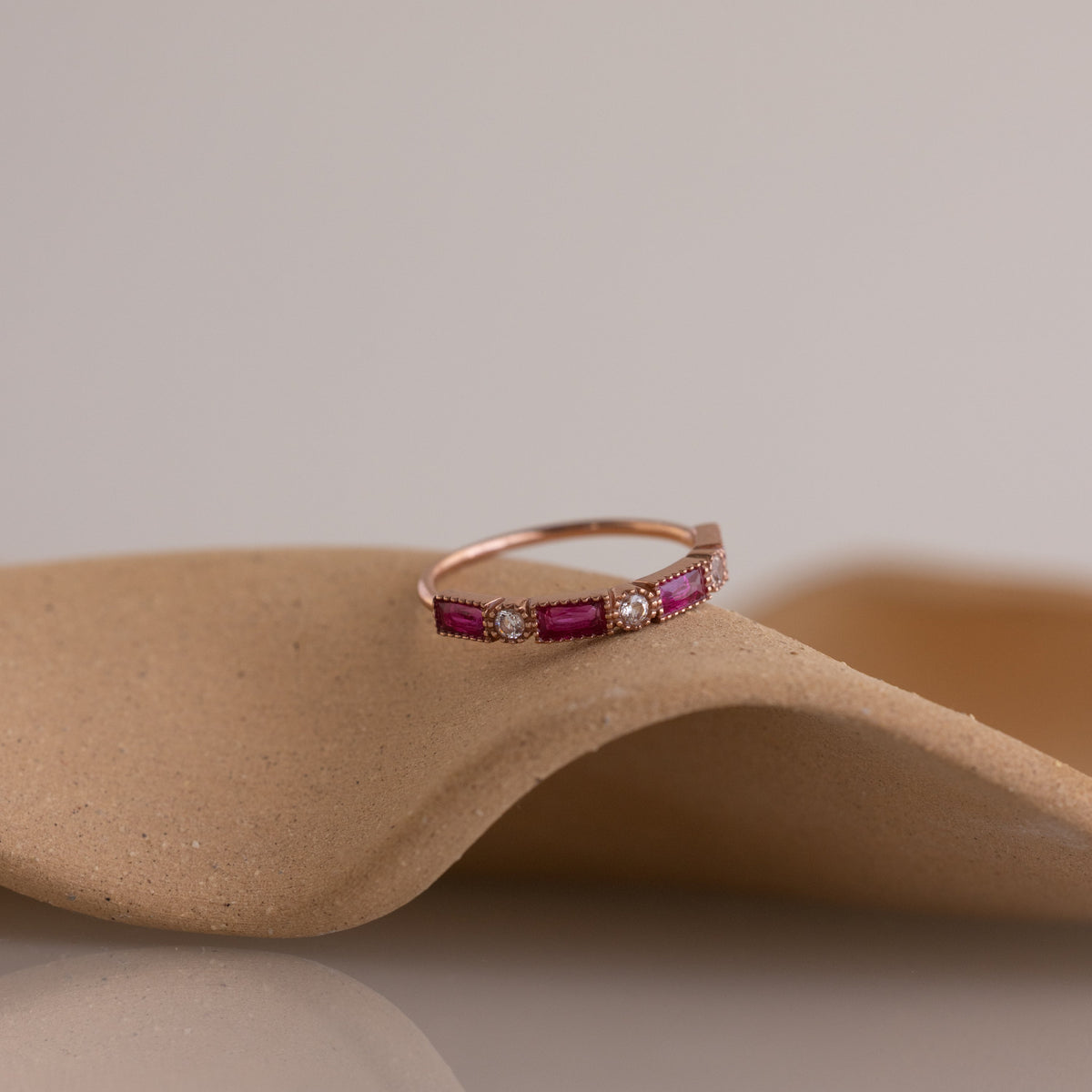 Mixed Art Deco Birthstone Ring