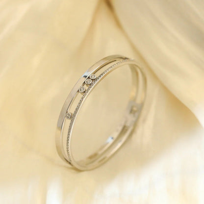 [Cadisa]Move Romane Diamond Bangle Bracelet