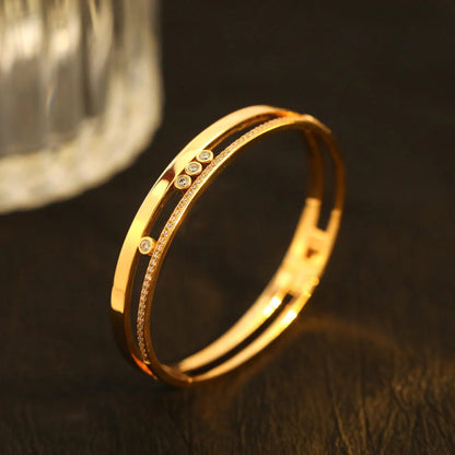 [Cadisa]Move Romane Diamond Bangle Bracelet