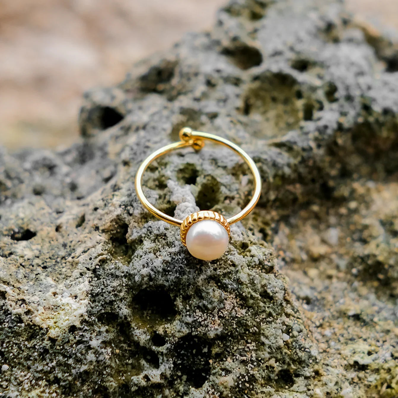 [Gaonasi]Solis Gold Pearl Ring