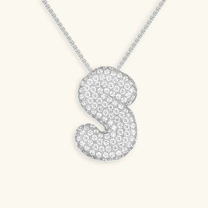 [Gaonasi]Bubble Initial Diamond Necklace