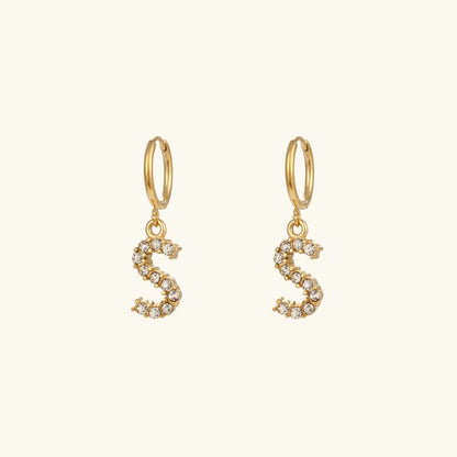 [Gaonasi]Wilhemina Initial Letter Earrings