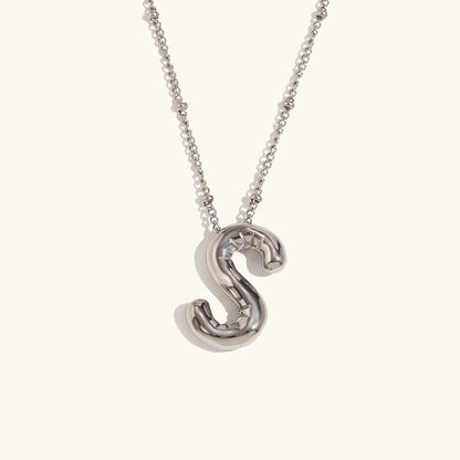 [Gaonasi]Balloon Gold Initial Necklace