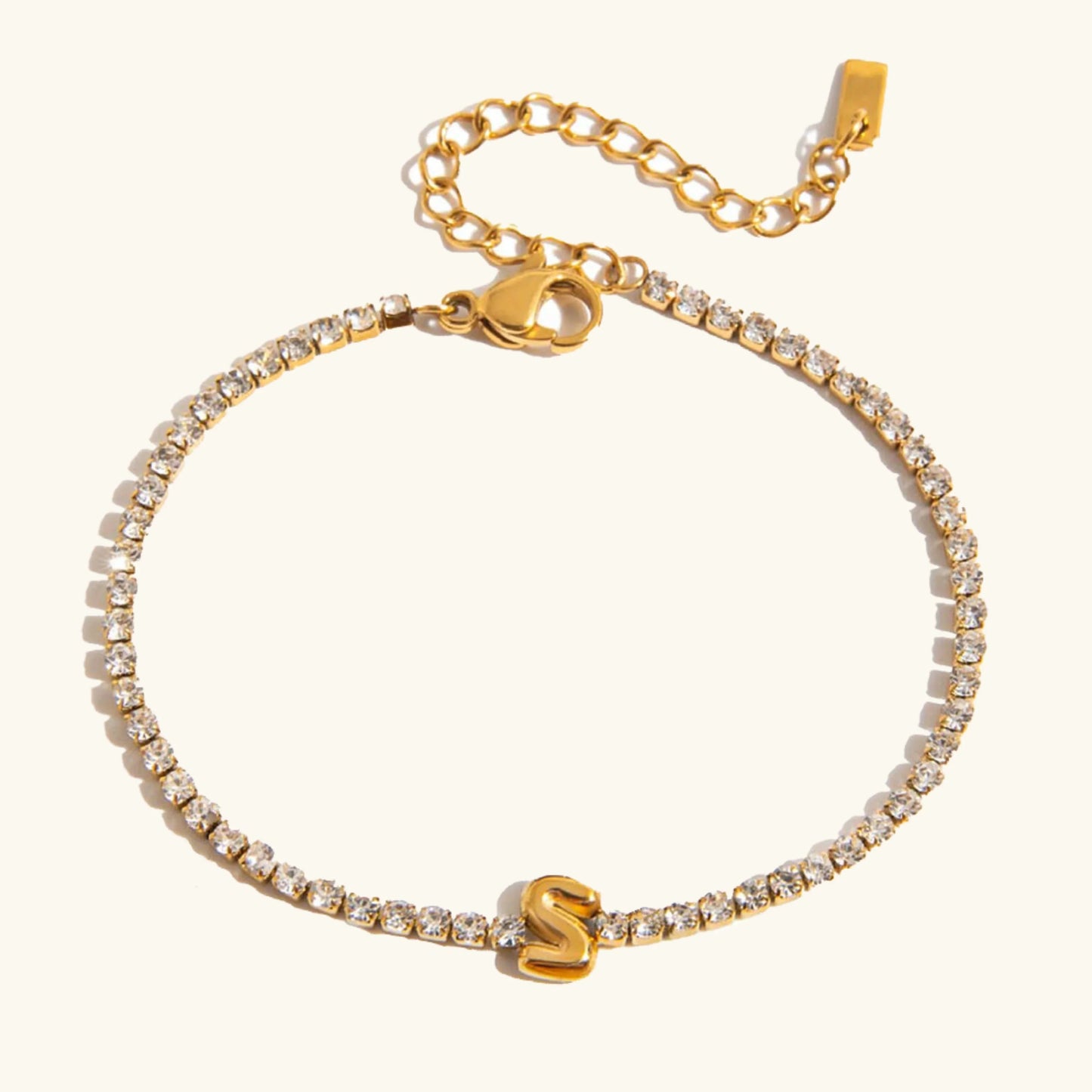 [Gaonasi]Avaria Bubble Letter Tennis Bracelet