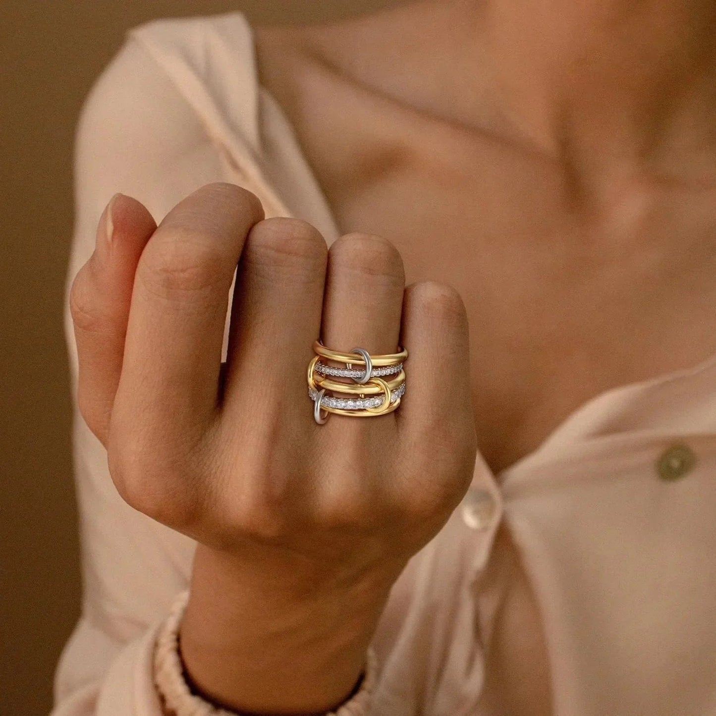 [Gaonasi]Vera Stacked Diamond Ring