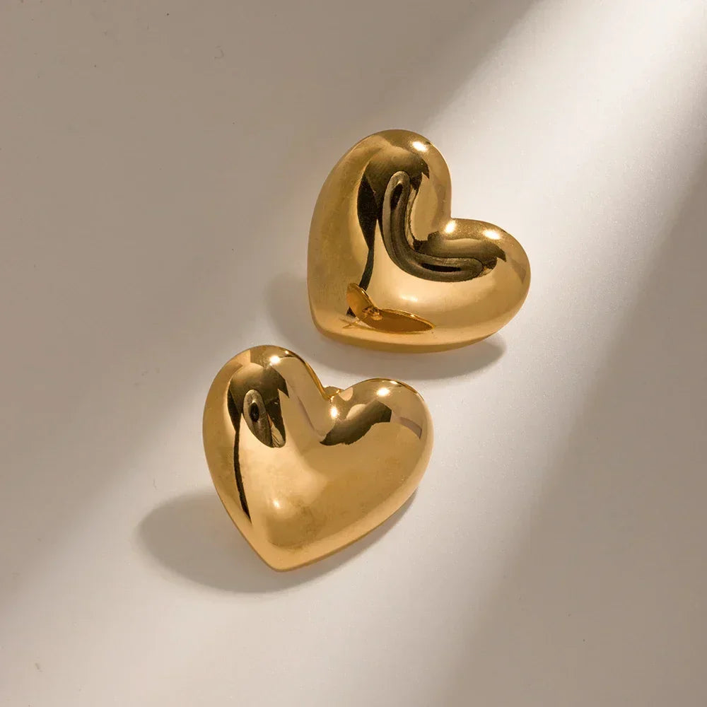 [Gaonasi]Aubree Gold Heart Earrings