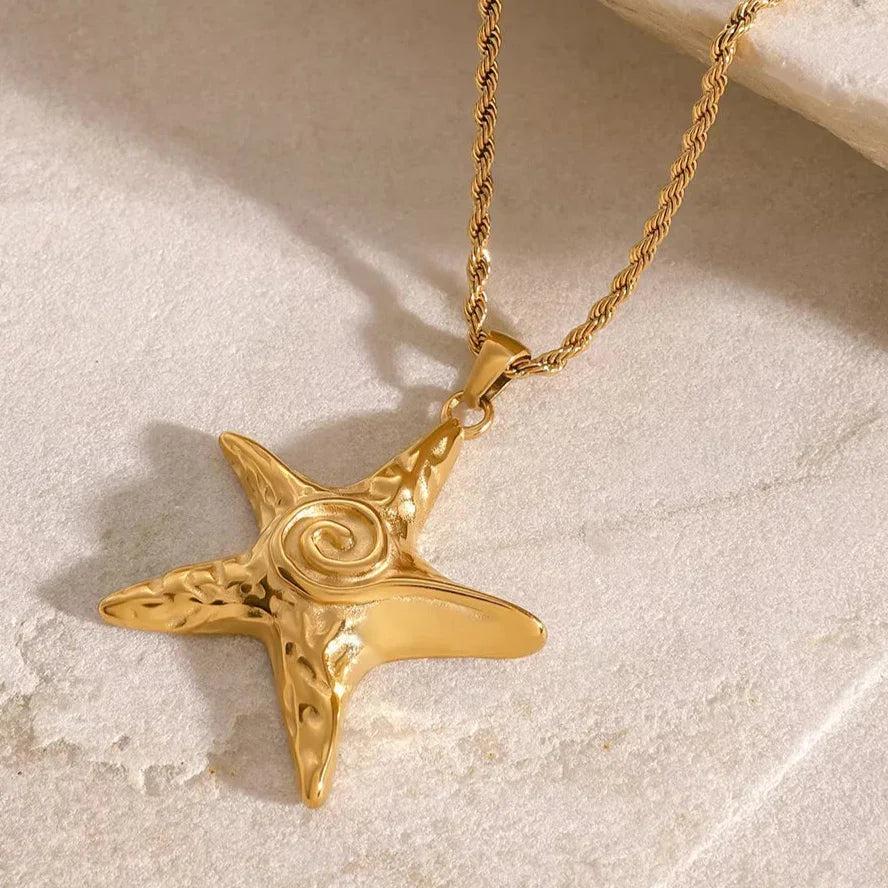 [Gaonasi]Tammy Gold Starfish Necklace
