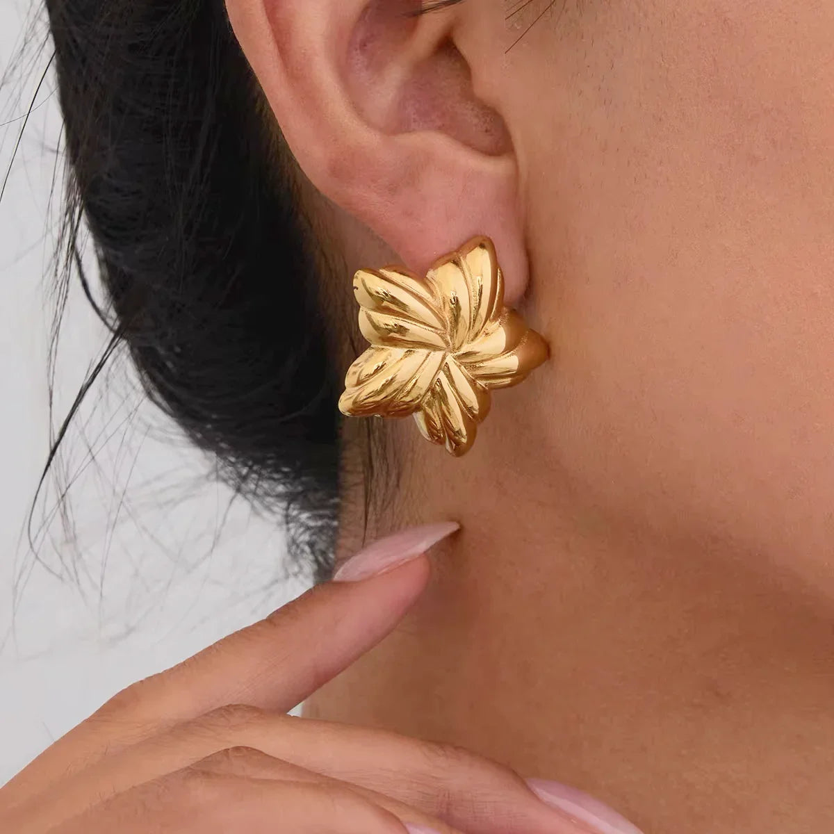 [Gaonasi]Thymes Gold Star Earrings