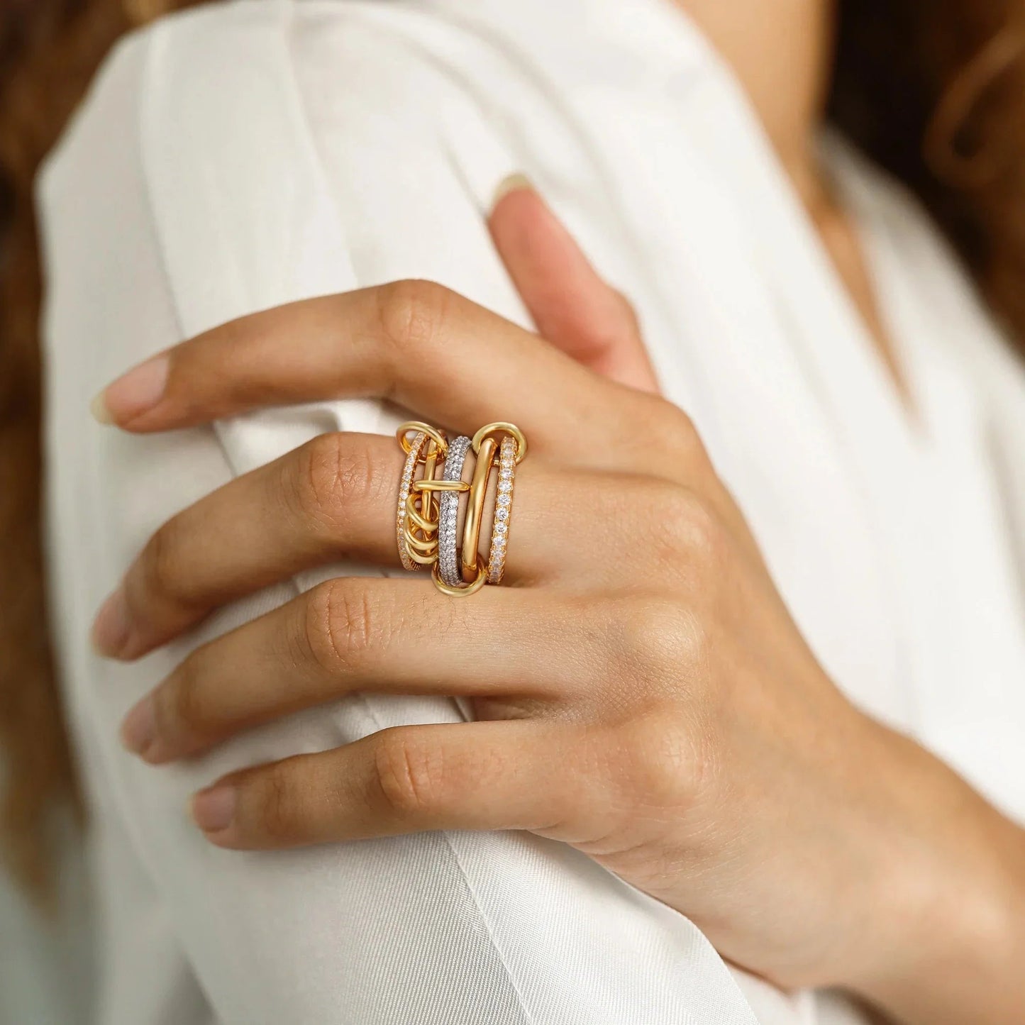 [Gaonasi]Blaise Stacked Diamond Ring