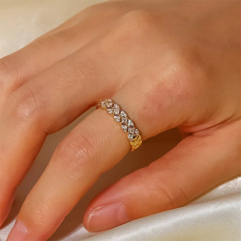 [Gaonasi]Camille Gold Patterned Ring