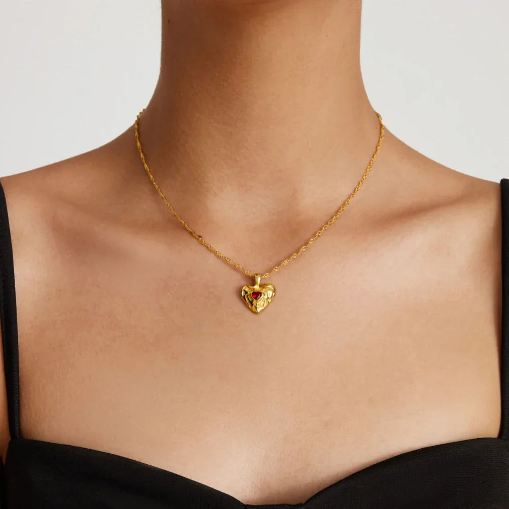 [Gaonasi]Vesper Gold Heart Necklace
