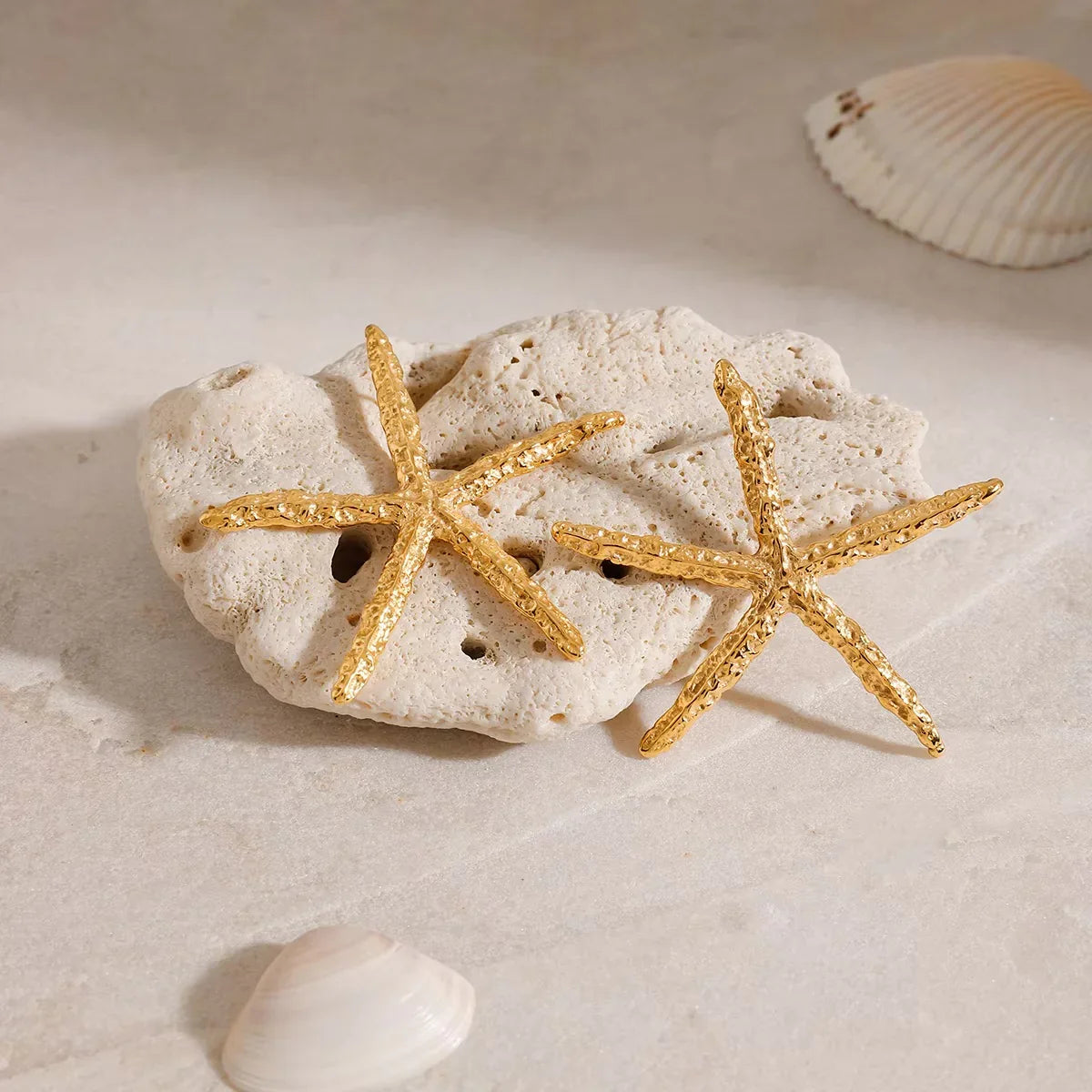 [Gaonasi]Claudia Gold Starfish Earrings