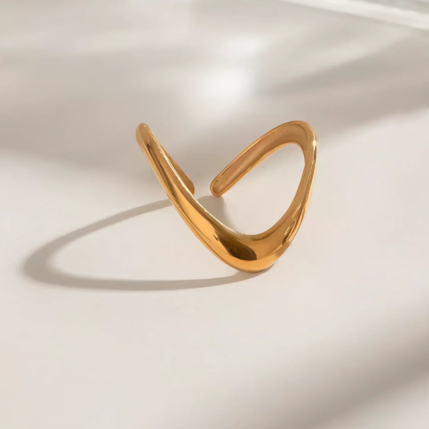[Gaonasi]Paisley Gold Arc Ring
