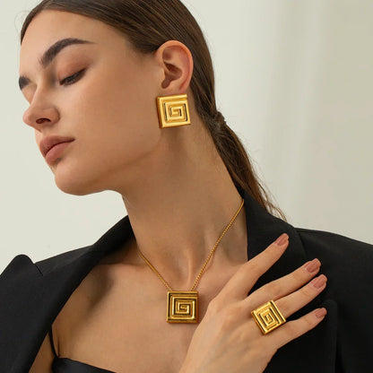 [Gaonasi]Karina Gold Earrings