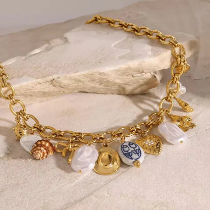 [Gaonasi]Wavecrest Ocean-Inspired Necklace