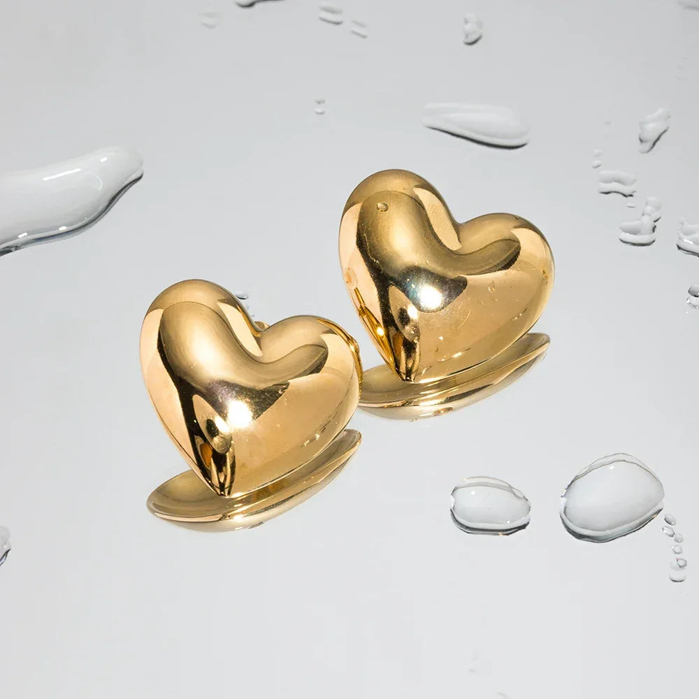 [Gaonasi]Aubree Gold Heart Earrings