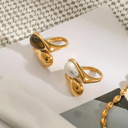 [Gaonasi]Mara Amber Pearl Ring